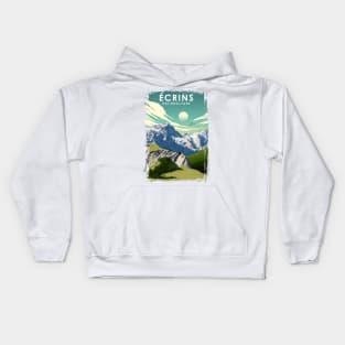 Ecrins National Park France Travel Poster Kids Hoodie